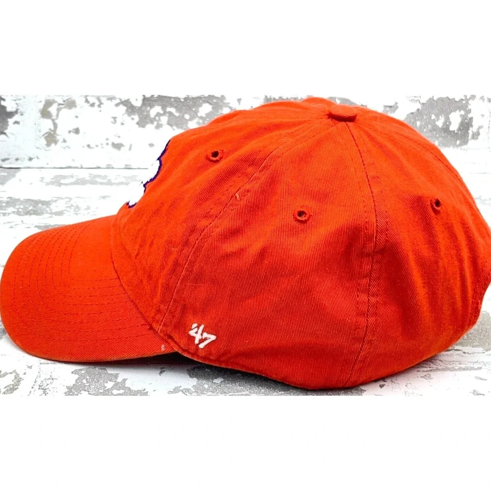 Clemson Tigers Hat Cap Strap Back Orange Dad Baseball Adjustable Plain Twill Paw